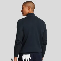 Merino Blend Quarter Zip Blå-Lyle & Scott New