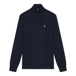 Merino Blend Quarter Zip Blå-Lyle & Scott New