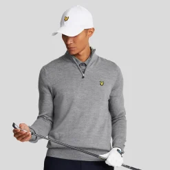 Merino Blend Quarter Zip Grå-Lyle & Scott Best