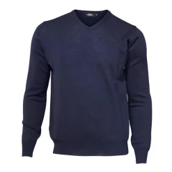 Merino V-Neck Blå-Ivanhoe New