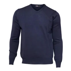 Merino V-Neck Blå-Ivanhoe New