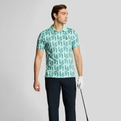 Monogram Printed Polo-Lyle & Scott New