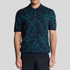 Outline Knitted Polo-Lyle & Scott Discount