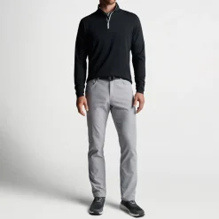 Perth Performance Quarter-Zip Svart-Peter Millar Discount