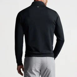 Perth Performance Quarter-Zip Svart-Peter Millar Discount