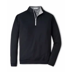 Perth Performance Quarter-Zip Svart-Peter Millar Discount