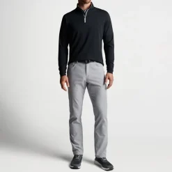 Perth Performance Quarter-Zip Svart-Peter Millar Discount
