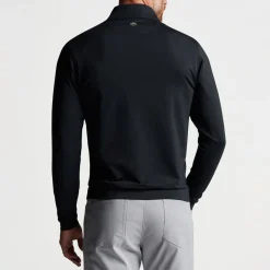 Perth Performance Quarter-Zip Svart-Peter Millar Discount