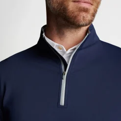 Perth Performance Quarter-Zip Blå-Peter Millar New