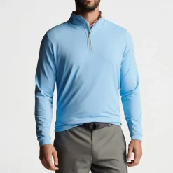 Perth Performance Quarter-Zip Blå-Peter Millar Sale