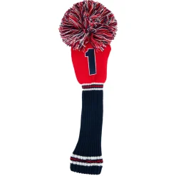 PomPom Headcover Driver Blå Röd-PRG