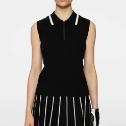 Ramona Knitted Polo Shirt Svart-J.Lindeberg Clearance