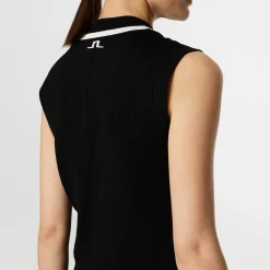 Ramona Knitted Polo Shirt Svart-J.Lindeberg Clearance