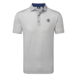 Rock Print Lisle Shirt Grå-FootJoy Outlet