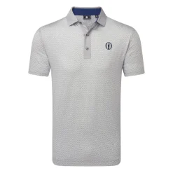 Rock Print Lisle Shirt Grå-FootJoy Outlet