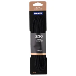 Shoelaces 155 Black 100cm-2GO New