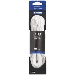 Shoelaces 182 White 120cm-2GO Outlet