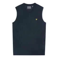 Slipover Merino Blend V-Neck Blå-Lyle & Scott Best