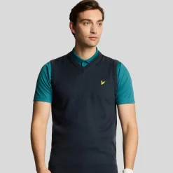 Slipover Merino Blend V-Neck Blå-Lyle & Scott Best