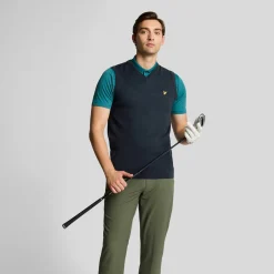 Slipover Merino Blend V-Neck Blå-Lyle & Scott Best