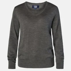 Vernon V-Neck Merino Grå-Cutter & Buck Best