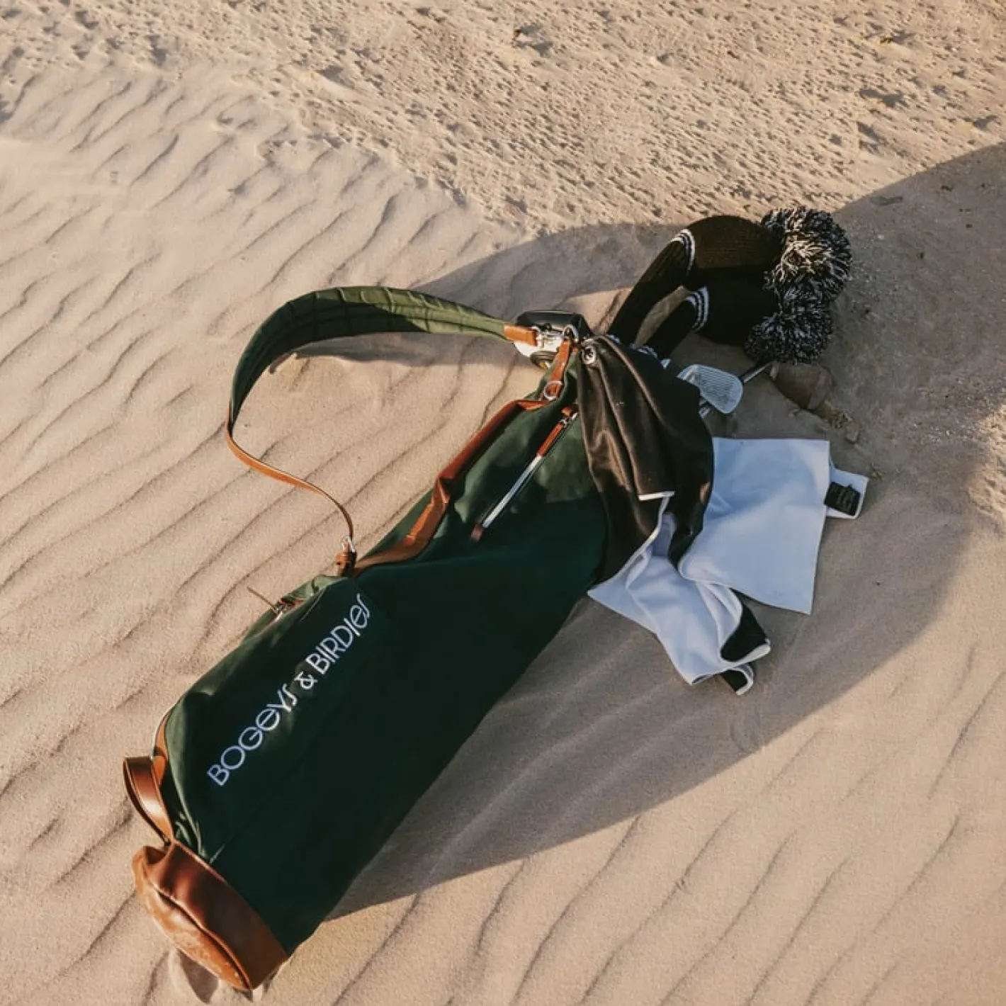 Vintage Sunday Carry Bag Grön Vit-Bogeys & Birdies Best