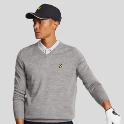 V-Neck Merino Blend Grå-Lyle & Scott