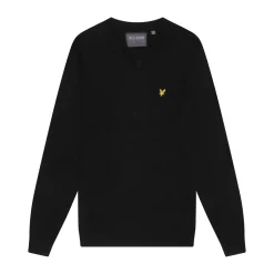 V-Neck Merino Blend Svart-Lyle & Scott Hot