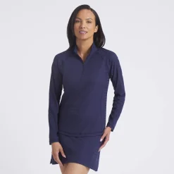 W Houndstooth 1/4 Zip-Puma Hot