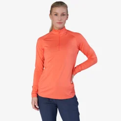 W Mid Layer LS Zip Röd-Bogeys & Birdies Discount