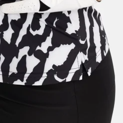 W Tech Hidden Button Pique AOP Svart Vit-Bogeys & Birdies Best