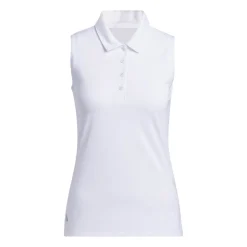 W Ultimate Solid Sleeveless Polo Shirt Vit-Adidas Outlet