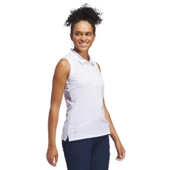 W Ultimate Solid Sleeveless Polo Shirt Vit-Adidas Outlet