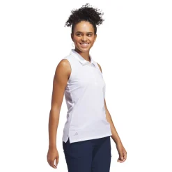 W Ultimate Solid Sleeveless Polo Shirt Vit-Adidas Outlet