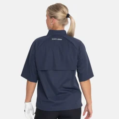 W Windbreaker SS 1/4 Zip Blå-Bogeys & Birdies New